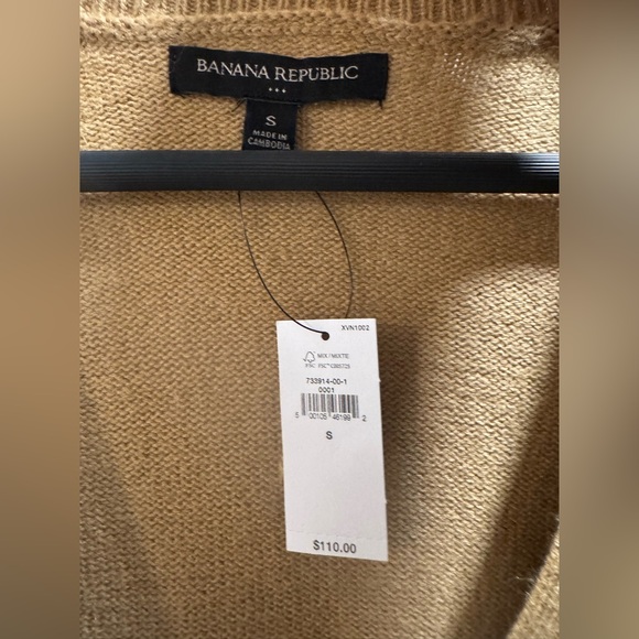 NWT Banana Republic Camel-Colored Sweater Wrap Dress - Picture 3 of 4